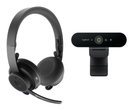 Logitech Pro Personal Video Collaboration Kit with BRIO webcam and Zone Wireless headset