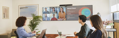 Poly Studio X32 in use during video call