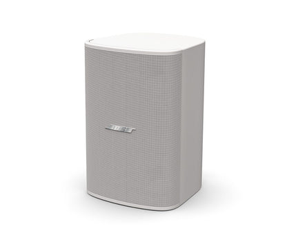 Bose DesignMax DM5SE white surface mount loudspeaker, vertical mounting view with white grille