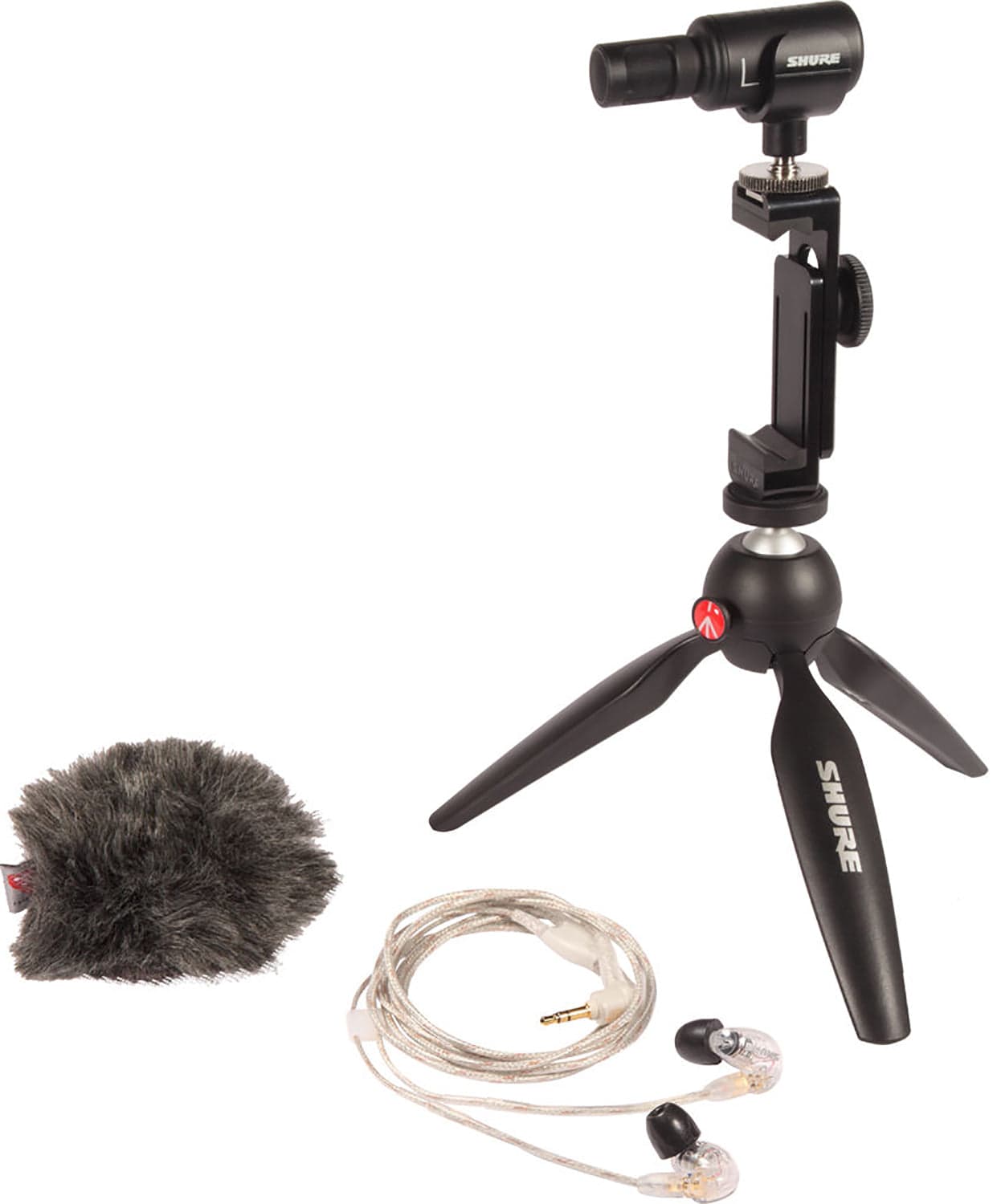 Shure MV88+SE215-CL Portable Videography Kit with MV88+ Microphone / SE215-CL Earphones