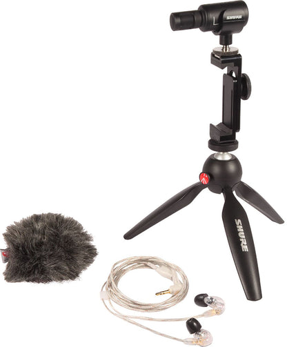 Shure MV88+SE215-CL Portable Videography Kit with MV88+ Microphone / SE215-CL Earphones