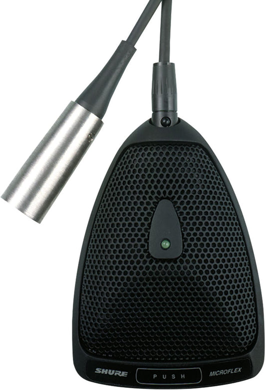 Shure MX393 boundary microphone with attached detachable TA3F cable connector