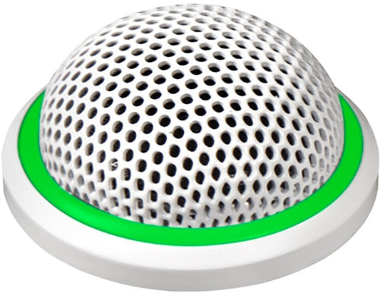Shure MX395W/O-LED white omnidirectional low-profile boundary microphone with 5-pin XLR, main product view
