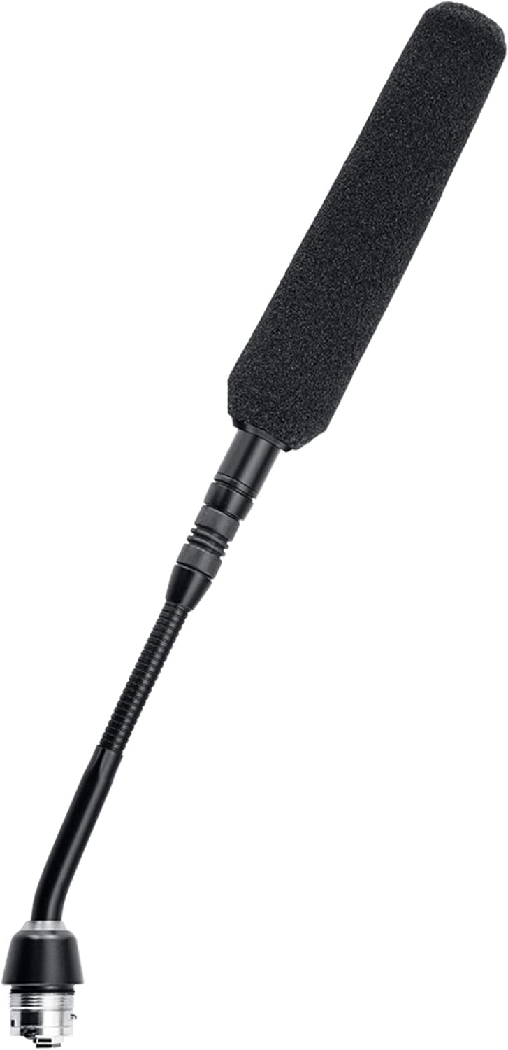 Shure MX405LP/MS 5 Inch Shock-Mount Gooseneck Mini Shotgun Microphone with Bottom LED Ring / No Preamp