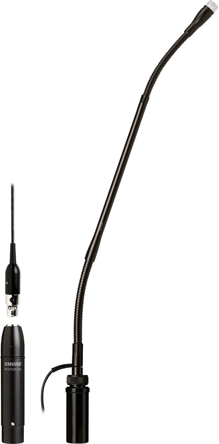 Shure MX412SE/N 12 Inch Microflex Gooseneck Condenser Microphone - No Cartridge - Side Exit