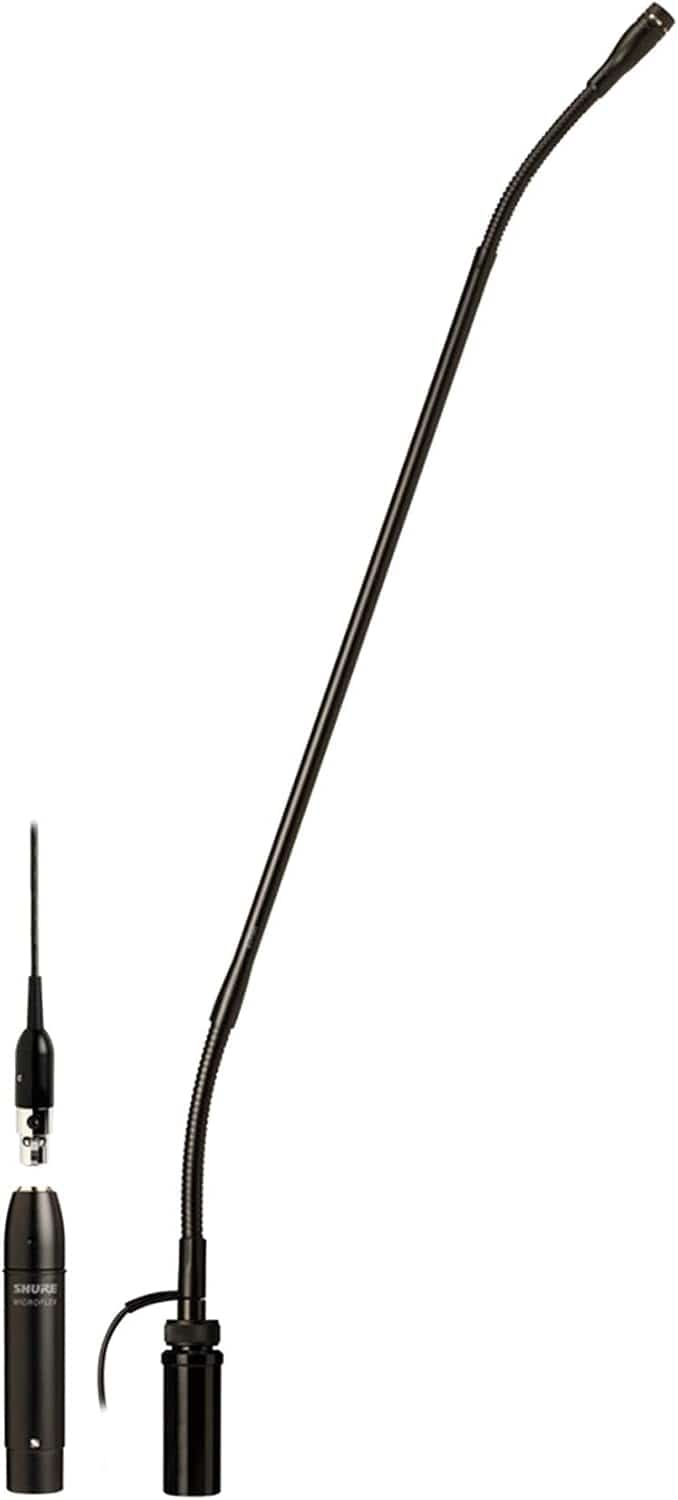 Shure MX418SE/N 18 inch gooseneck microphone body with side exit cable