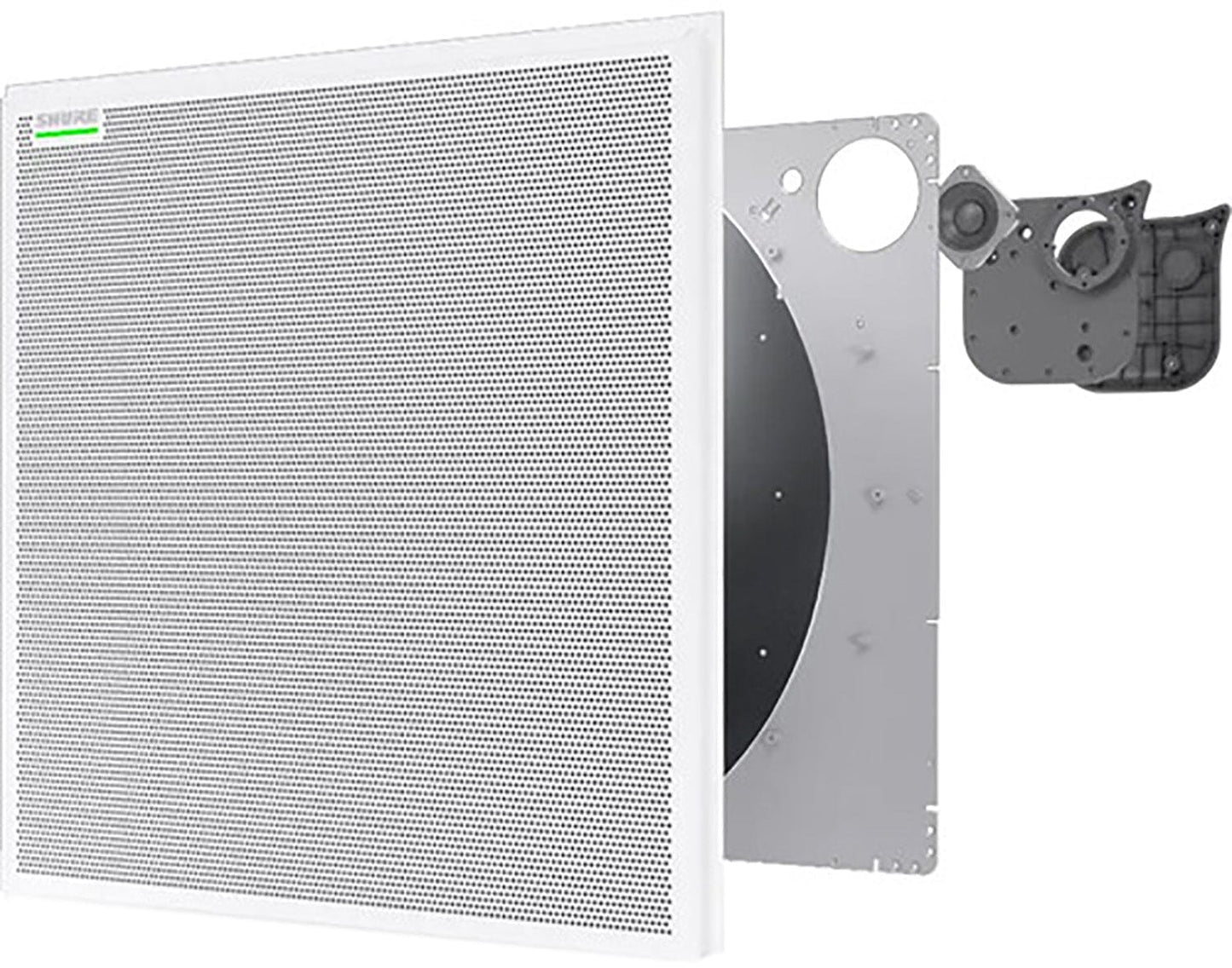 Shure MXA902W-S 2 Foot Ceiling Array Microphone and Loudspeaker - White