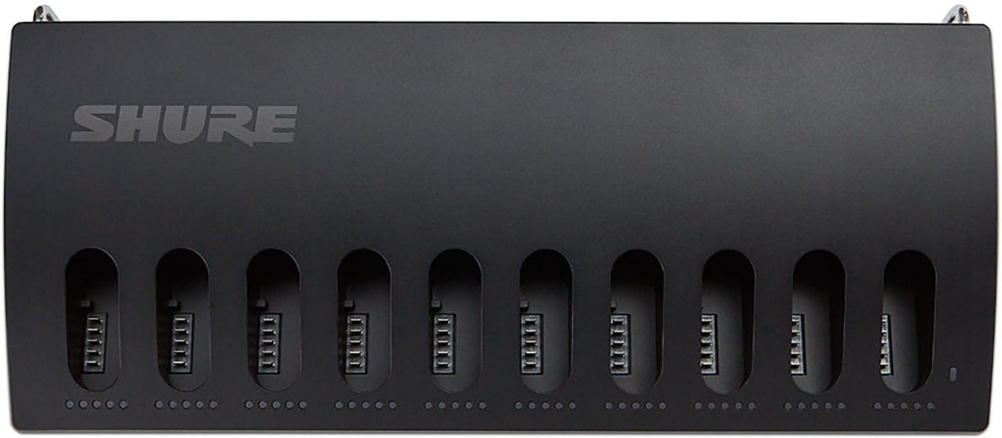 Shure MXCWNCS-BR 10-Bay Networked Charging Station for SB930 Batteries - Brazil Power Supply