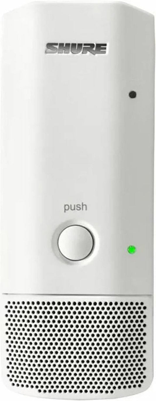 Shure MXW6W/O white omnidirectional wireless boundary microphone transmitter for Microflex Wireless, main product view