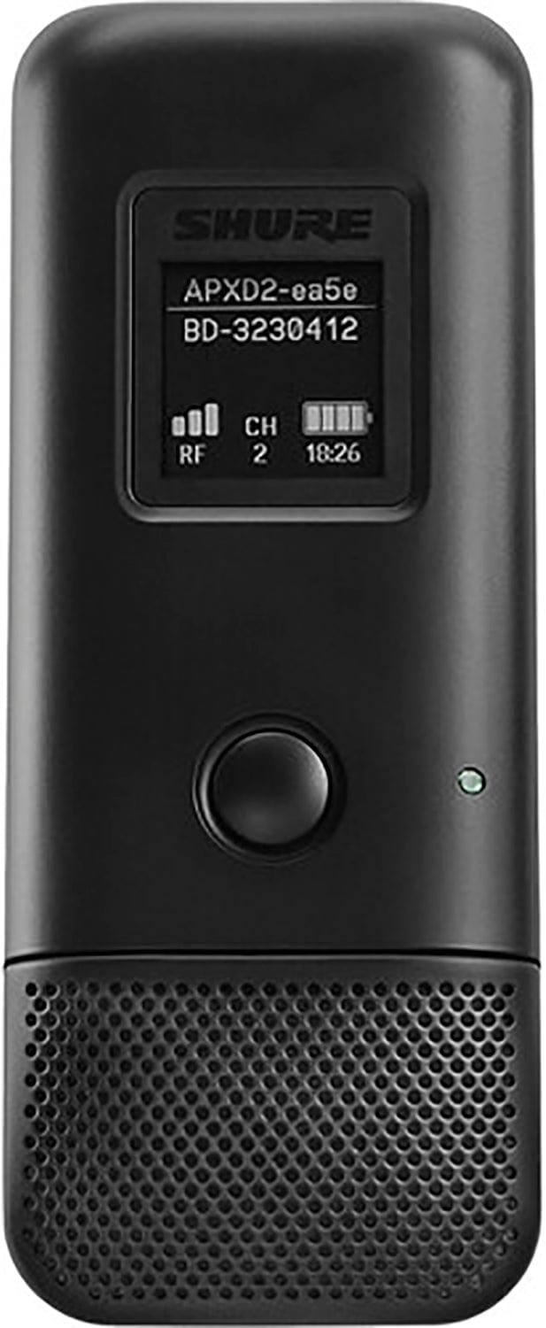 Shure MXW6X/O=-Z10 Boundary Microphone Transmitter for Microflex Systems - Omnidirectional - Black
