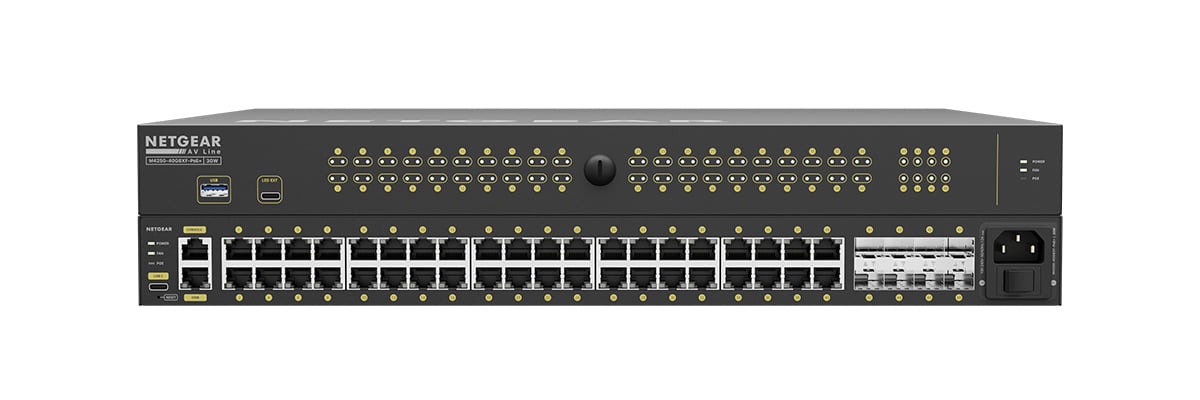 Q-SYS NS40-960+: 40-port Q-SYS switch, 40x PoE+, 960 W