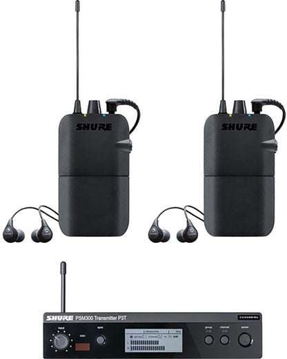 Shure P3TR112TW-G20 Twin Pack for PSM300 Monitoring System - G20 Band