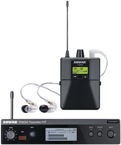 Shure P3TRA215CL-G20 Wireless Personal Monitor System Set for PSM300 System - G20 Band - Clear