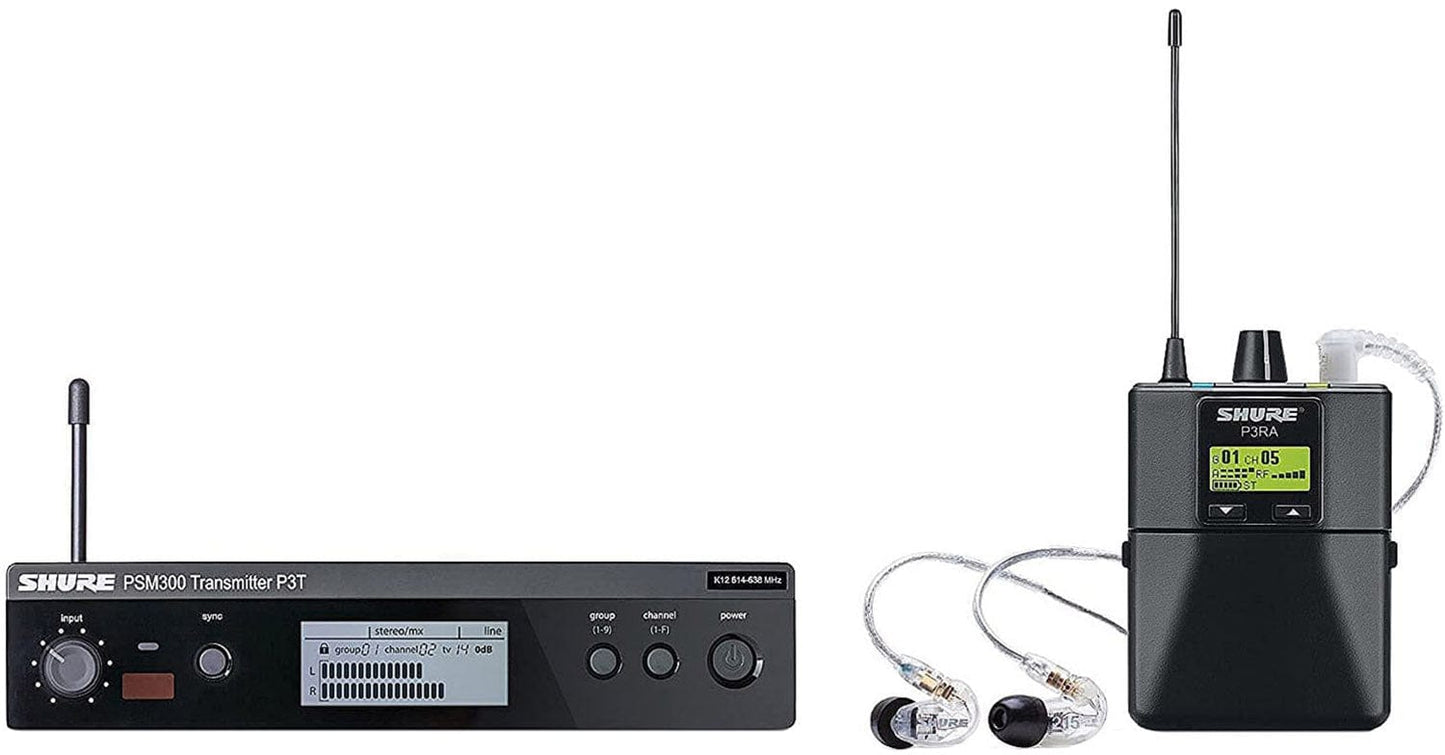 Shure P3TRA215CL-H20 Wireless Personal Monitor System Set - H20 Band