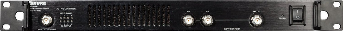 Shure PA821B antenna combiner for up to eight PSM transmitters, product view