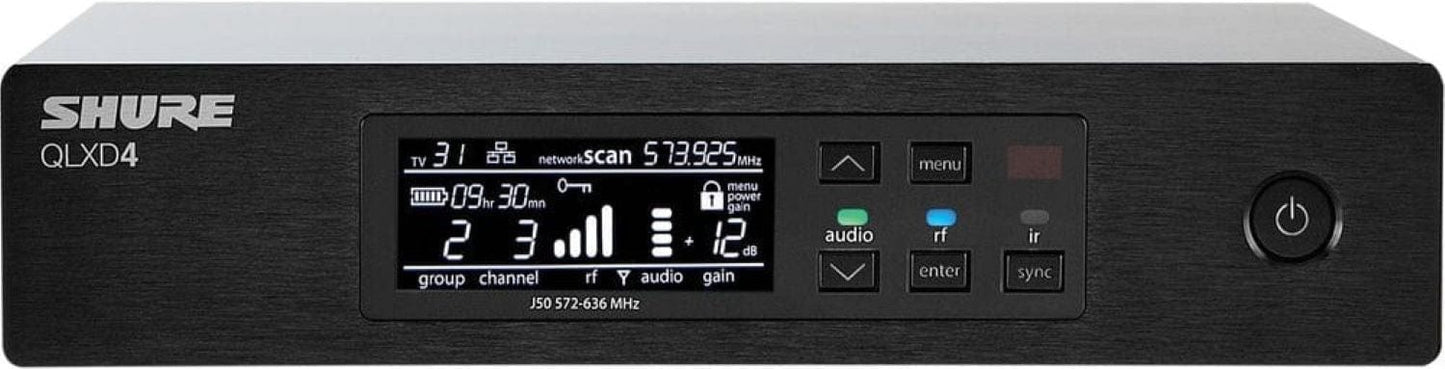 Shure QLXD4-J50A Wireless Microphone Digital Receiver - J50A Range