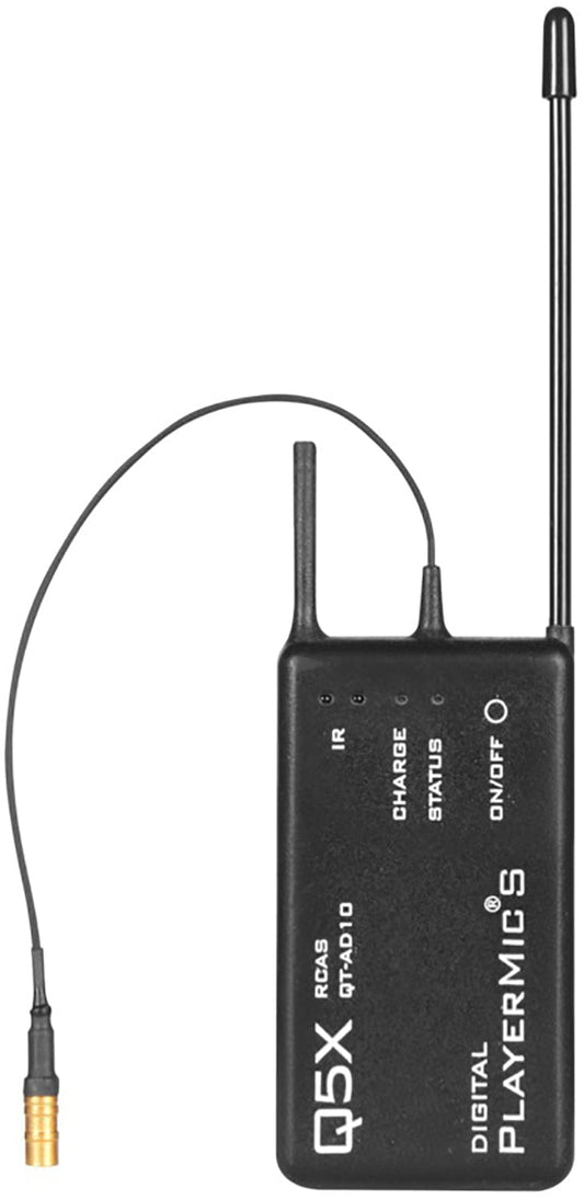 Shure Axient QTAD10PS Q5X PlayerMic flexible rubber bodypack transmitter