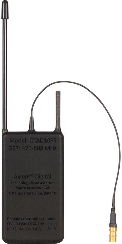 Shure QTAD10PS=-K55 AD10PS PlayerMic Short Transmitter - 606-694 MegaHertz