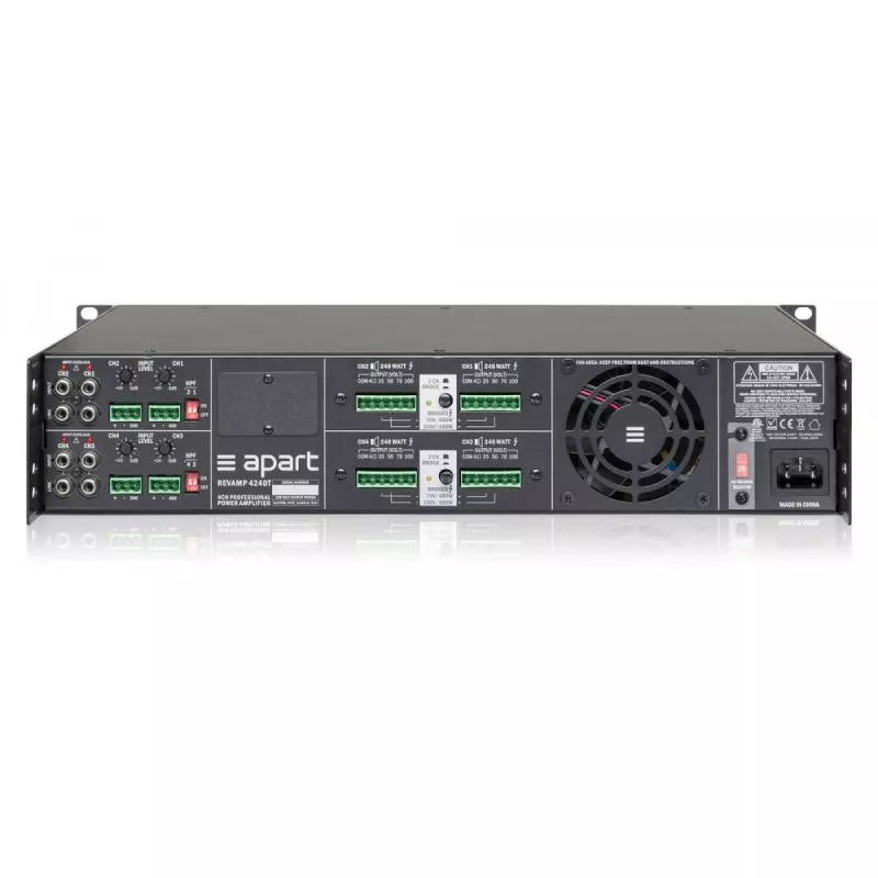 Biamp REVAMP4240T 4x240W 100V Amp, view 2
