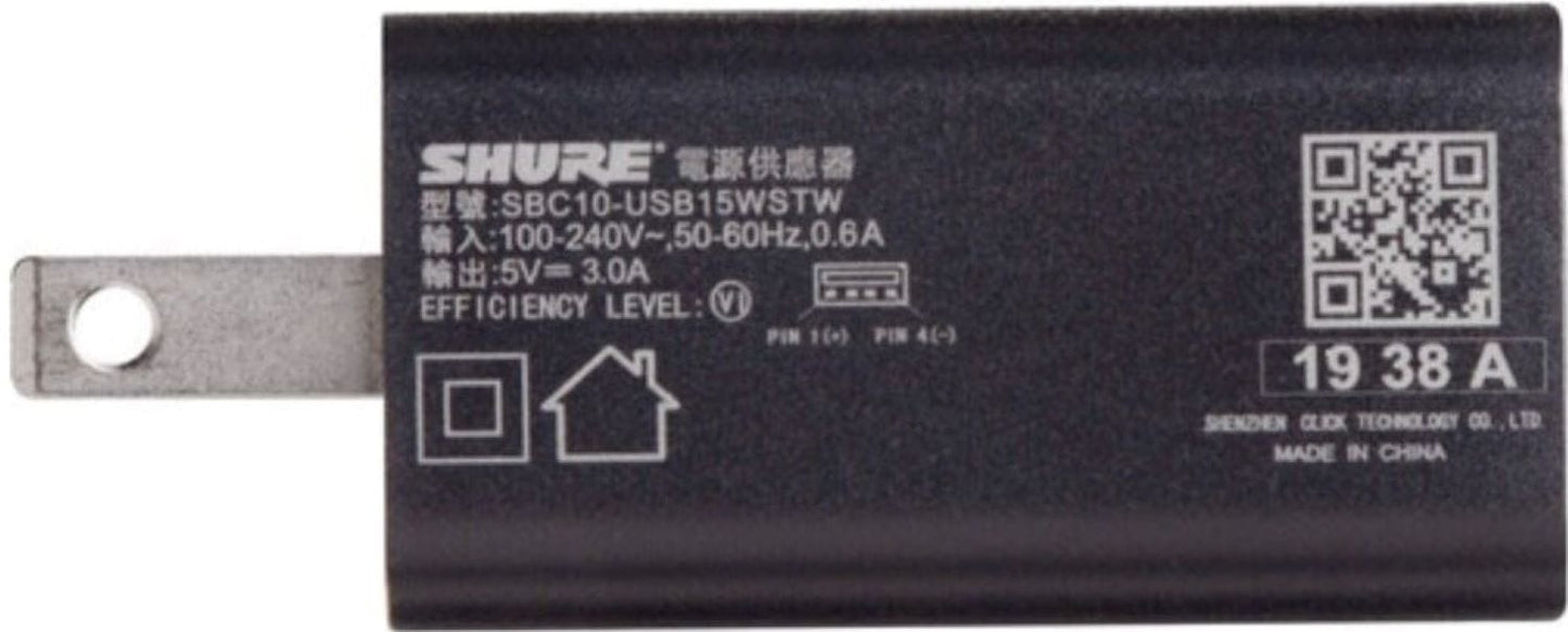 Shure SBC10-USBC Power Adapter for Charging via USB-C