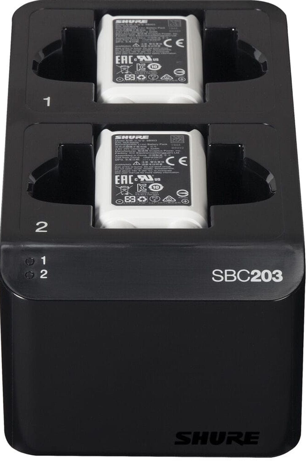 Shure SBC203 Dual Docking Station for SLX-D Transmitters and SB903 Battery