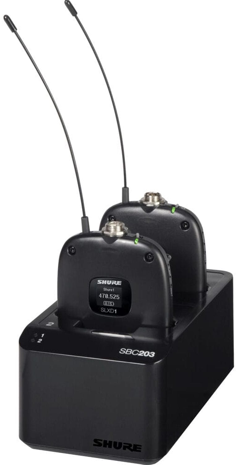 Shure SBC203 Dual Docking Station for SLX-D Transmitters and SB903 Battery