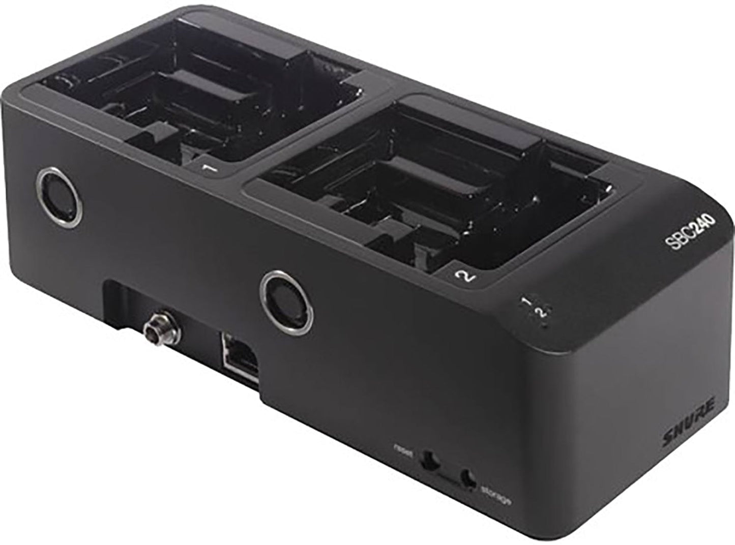 Shure SBC240-US 2-Bay Network Charger for SB910/SB920A Batteries/ADX Transmitters - US Power Supply