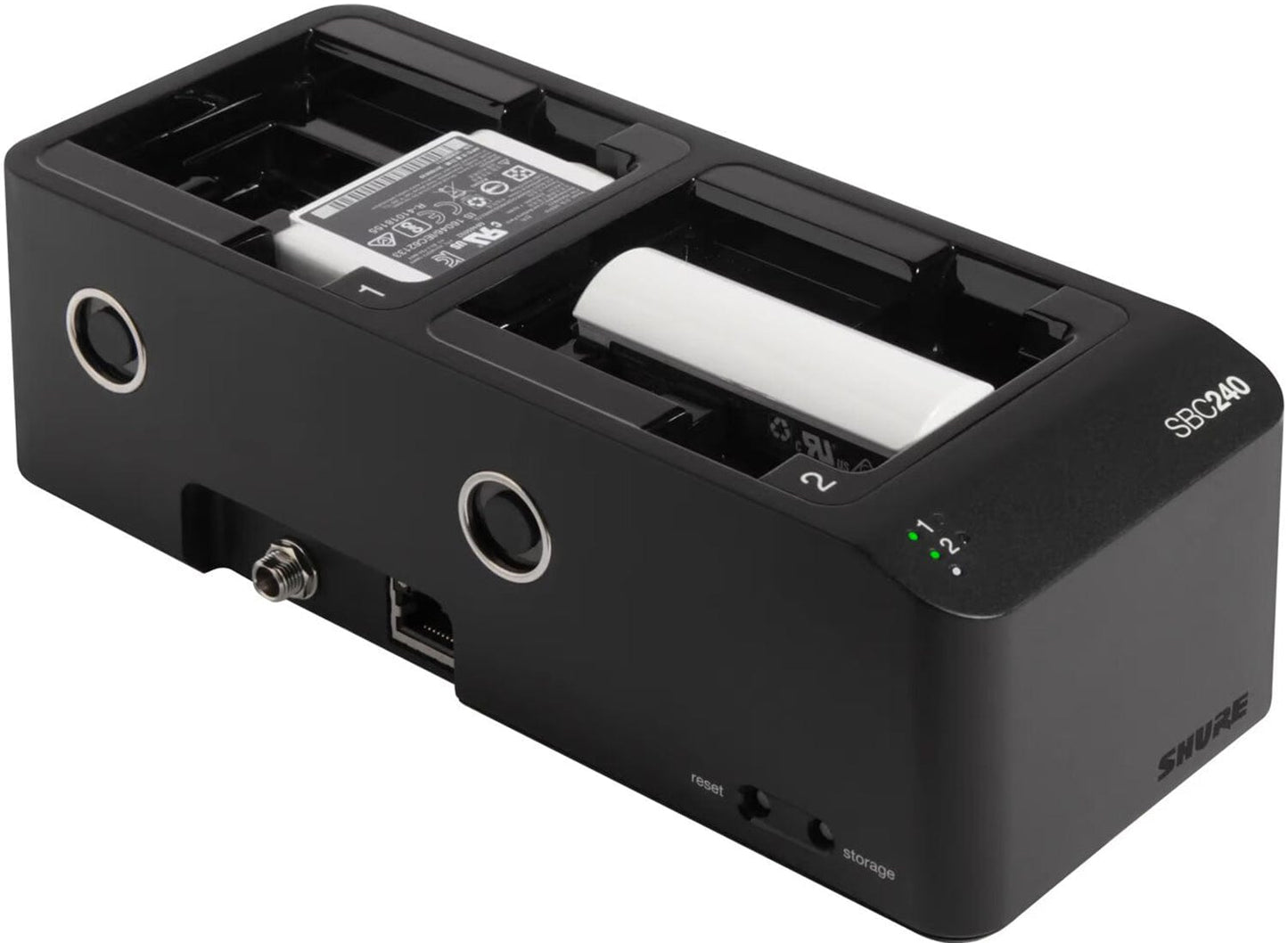 Shure SBC240 2-Bay Networked Docking Charger for SB910/SB920A Batteries/ADX Transmitters