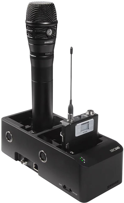 Shure SBC240 2-Bay Networked Docking Charger for SB910/SB920A Batteries/ADX Transmitters