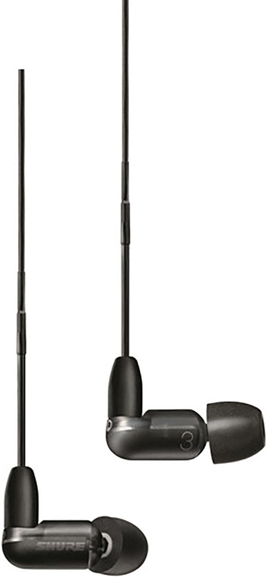 Shure AONIC 3 black wired sound isolating earphones, main product view