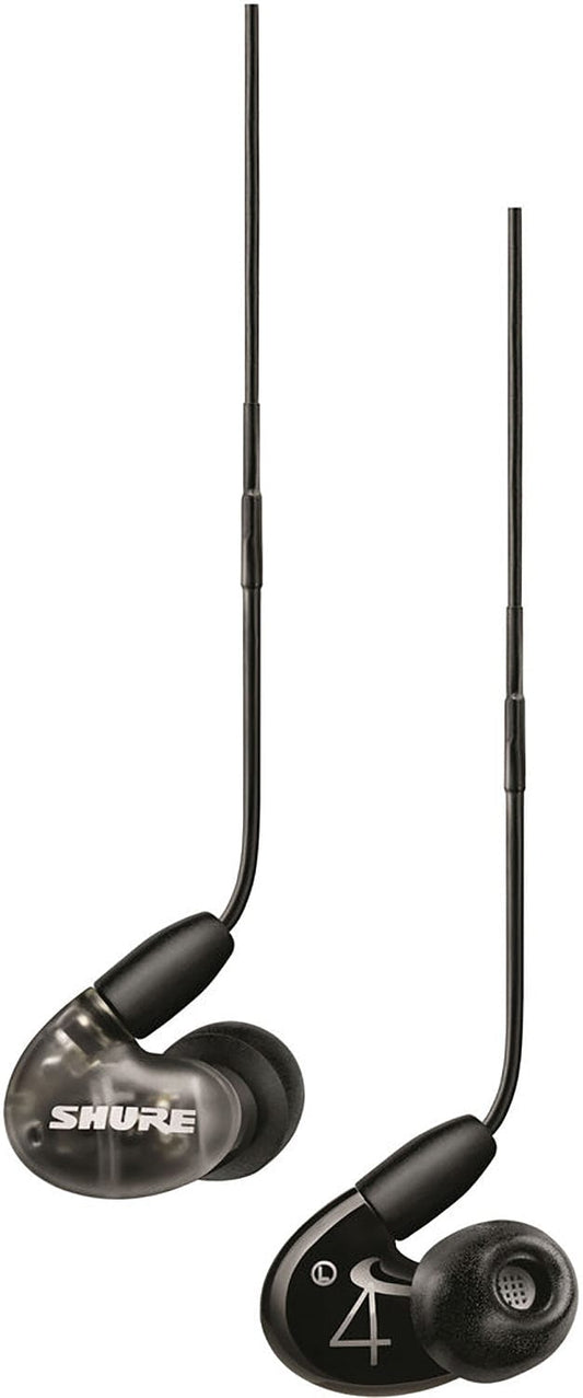 Shure AONIC 4 black hybrid dual driver sound isolating earphones, main product view