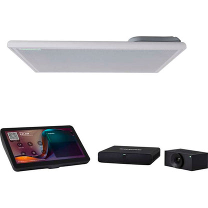 Shure IntelliMix Room Kit 50 with MXA902 ceiling array, touch panel, compute and Huddly L1 camera