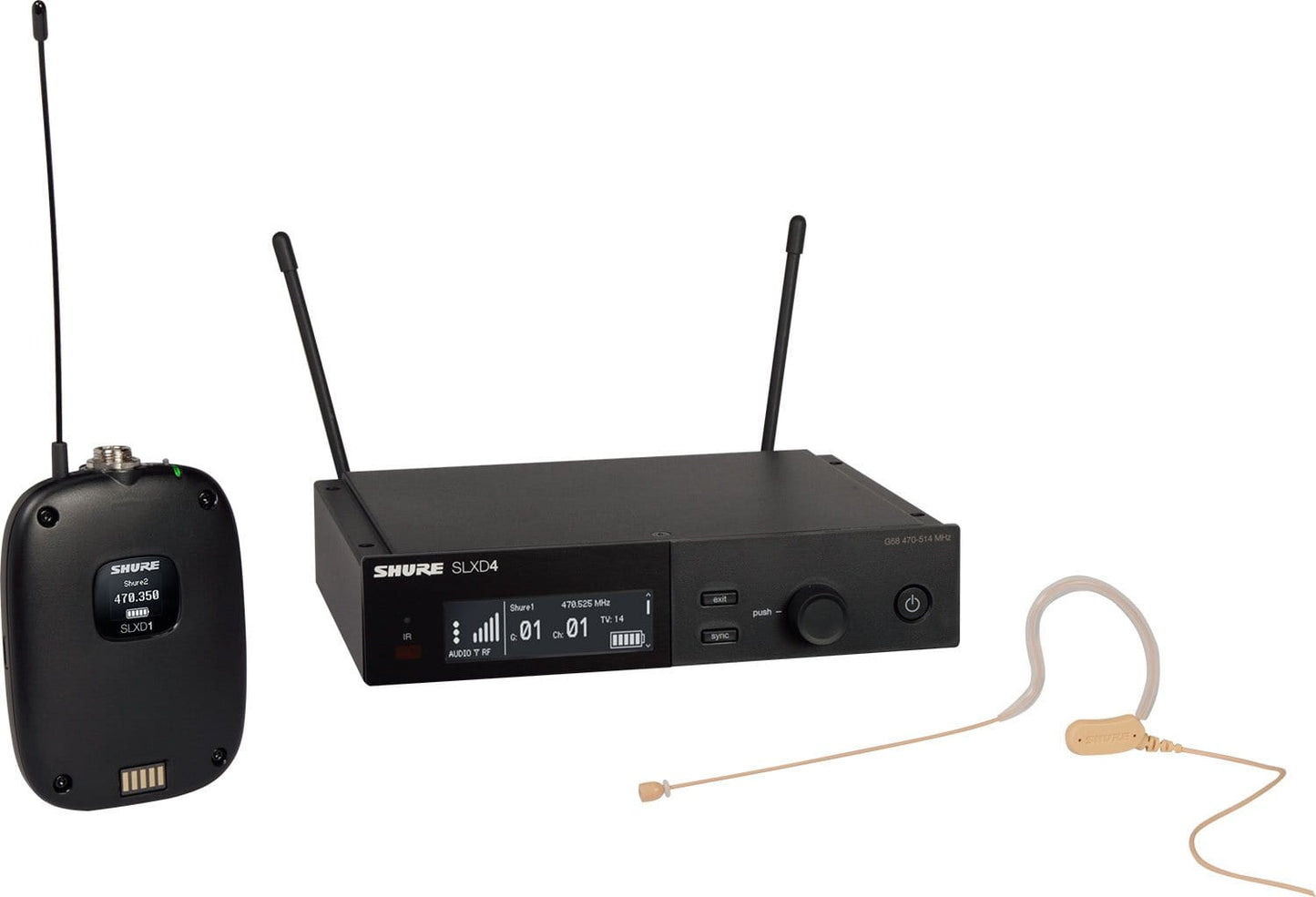 Shure SLXD14/153T-G58 Combo System with MX153T Microphone - G58 Band