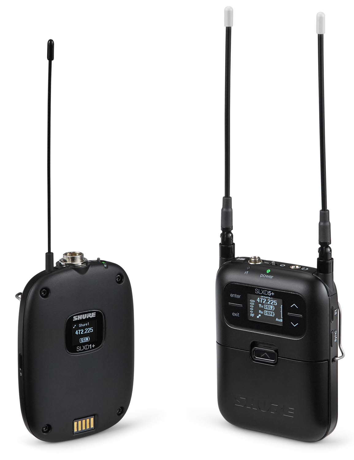 Shure SLXD15+/85M G57 portable digital wireless lavalier system with SLXD5+ receiver and WL185M microphone