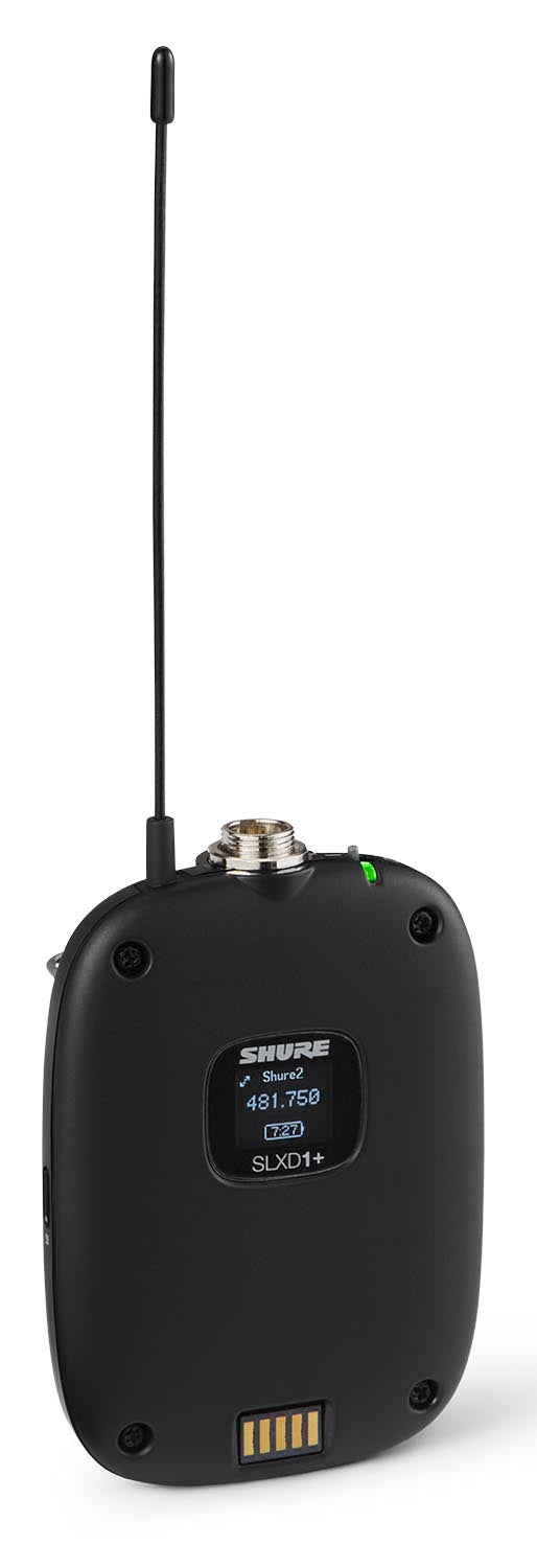 Shure SLXD1+ G57 digital wireless bodypack transmitter, additional product photo 2