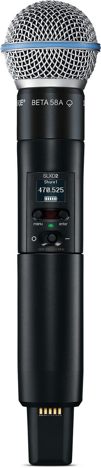 Shure SLXD24/B58 G58 Wireless Vocal System with BETA 58 Microphone Capsule - G58 Band