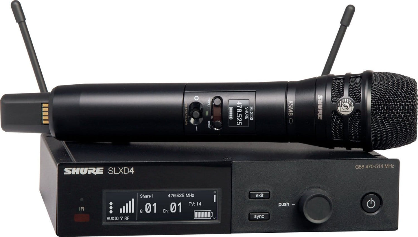 Shure SLXD24/K8B H55 Wireless Vocal System with KSM8 Microphone Capsule - H55 Band