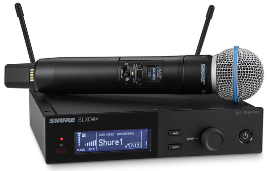 Shure SLXD24+/B58 G57 digital wireless handheld system with SLXD4+ receiver and Beta 58A transmitter