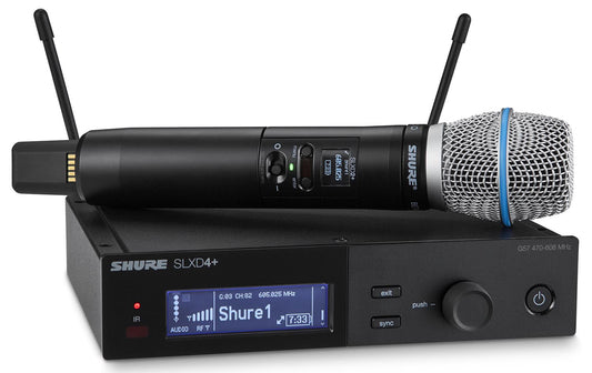 Shure SLXD24+/B87A G57 digital wireless handheld system with SLXD4+ receiver and Beta 87A transmitter