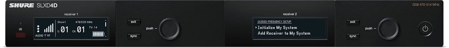 Shure SLXD14D-H55 Dual Combo System with 2x SLXD1 Beltpacks - H55 Band