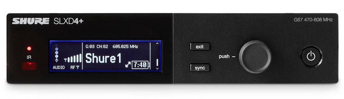 Shure SLXD4+ G57 single-channel digital wireless receiver, additional product photo 2