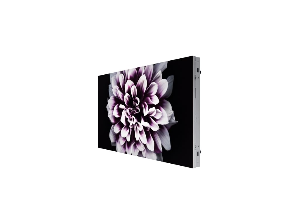 Samsung The Wall IW012J 1.26mm pixel pitch MicroLED cabinet alternate angle view showing bezel and modular frame
