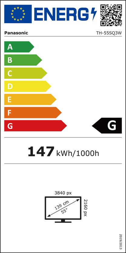 Panasonic TH-55SQ3: 55 Inch 4K UHD Professional Display, 500 cd/m2, view 3