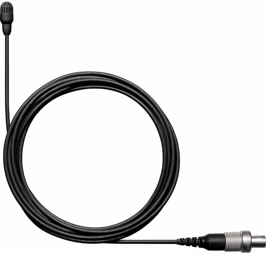 Shure TL46 TwinPlex subminiature lavalier microphone in black, main product view