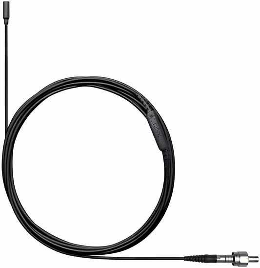 Shure TL47B/O-LEMO6-A black TwinPlex omnidirectional subminiature lavalier microphone with LEMO6 connector, product view
