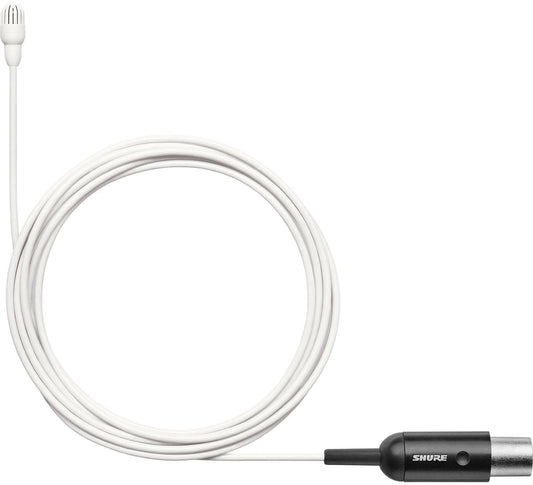 Shure TL47W/O-MTQG-A white TwinPlex omnidirectional lavalier microphone with MTQG TA4F connector, main product view