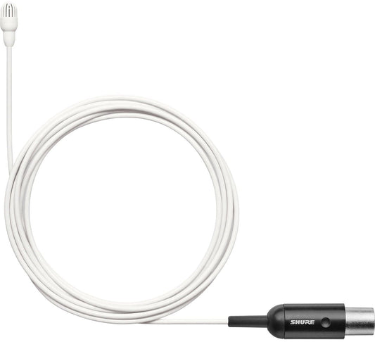Shure TL47W/O-MTQG white TwinPlex subminiature omnidirectional lavalier microphone with MTQG plug, main product view
