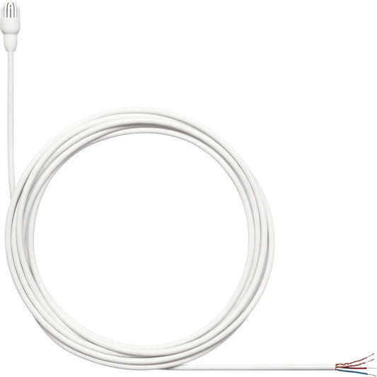 Shure TL47W/O-NC-A white TwinPlex omnidirectional lavalier microphone with bare wire connector, main product view