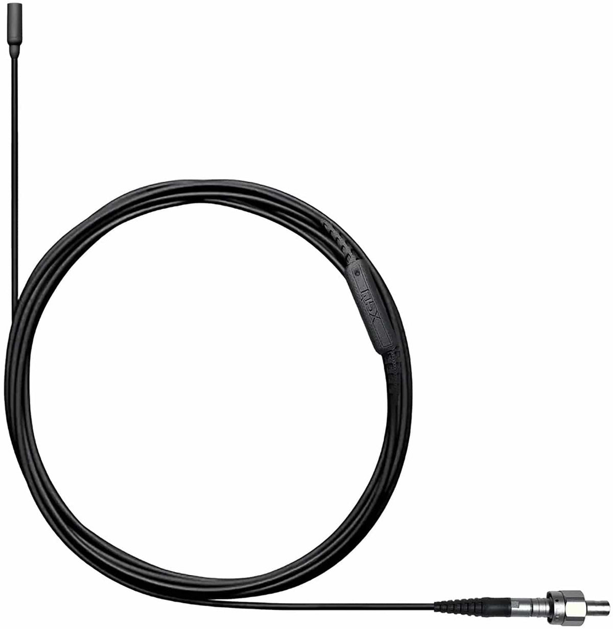 Shure TL48B/O-LEMO6-A black TwinPlex omnidirectional lavalier microphone with 6-pin LEMO connector, product view