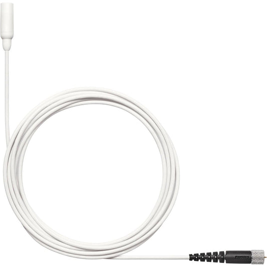 Shure TL48W/O-MDOT-A white TwinPlex omnidirectional lavalier microphone with MicroDot connector, main product view
